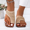 Women's Braided Casual Beach Thick Heel Flip Flops 09734828S