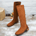 Women's Fashion Patchwork Suede Knee-High Boots 66315118S