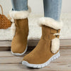 Women's Casual Belt Buckle Plush Thick Sole Snow Boots 93045570S