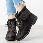 Women's Casual Lace Up Cuffed Short Boots 11644763S