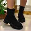 Women's Elastic Fly Knit Thick-Soled Socks Boots 00243465C