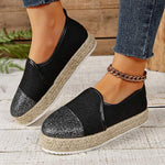 Women's Platform Espadrille Loafers with Rope Detail 99613253C