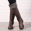 Women's Vintage Low Heel Knee-High Boots 55794092C