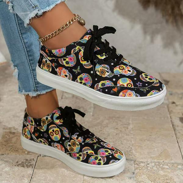 Women's Printed Casual Light Canvas Shoes 94349547S