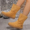 Women's Flat Plush-Lined Thick Cotton Snow Boots 26937300C