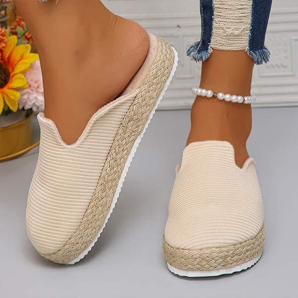 Women's Slip-On Half Mules Espadrille Shoes 11021855C