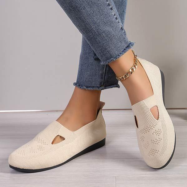 Women's Slip-On Hollow Mesh Casual Shoes 88547570C