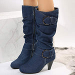 Women's High Boots with Belt Buckle 04236610C