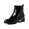 Women's Fashion Zipper Decorative Chunky Heel Ankle Boots 30992996S