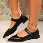 Women's Mary Jane Flats with Single Strap Buckle 78943597C