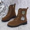 Women's Casual Badge Icon Suede Martin Boots 62422924S