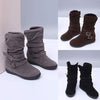 Women's Suede Belt Buckle Short Boots 45748686C