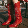 Women's Vintage Embroidery Chunky Heel Western Boots 14839752S