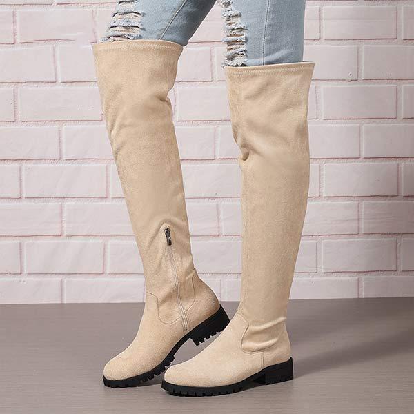 Women's Suede Over-the-Knee Boots 40238816C