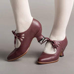 Women's Hollow-Out High Heel Lace-Up Casual Shoes 21104793C