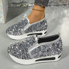 Women's Lace Sequin Slip-On Casual Sneakers 36451789C