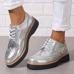 Women's Thick-Soled Fashion Lace-Up Shoes 37967374C