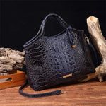 Vintage Multi-Color Embossed Crocodile Pattern Handbag & Crossbody Bag  57782425C