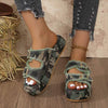 Women's Denim Belt Buckle Slide Sandals 35506643C