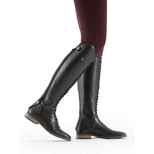 Women's Low-Heeled Front Lace-Up Tall Riding Boots 17814287C