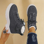 Women's High-Top Fleece-Lined Warm Winter Sneakers 28060122C