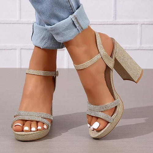 Women's Round-Toe Fashion High Heel Sandals 32104441C