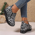 Women's Thick-soled Casual Leopard Print Sneakers 60665120S