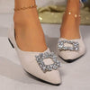 Women's Buckle Rhinestone Pointed Toe Pumps 60096403C