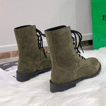 Women's Lace-Up Fur-Lined Warm Combat Boots 89736583C