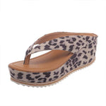 Women's Leopard Print Platform Flip-Flop Sandals 77779718C