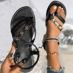 Women's Floral Toe-Loop Flat Casual Sandals 22053855C