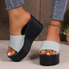 Women's Peep Toe Fish Mouth Sandals with Platform Wedge Heel 28014790C