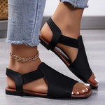 Women's Casual Flat Sandals with Elastic Straps 59247975S