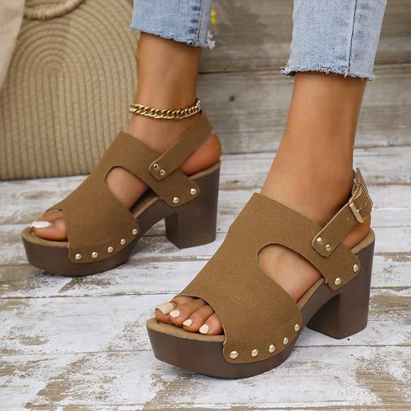 Women's Studded Back Strap High Heel Sandals 99181450C