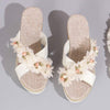 Women's Floral Platform Wedge Slide Sandals 95182984C