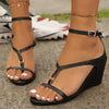 Women's Elegant Wedge Sandals with Ankle Straps 20112400S