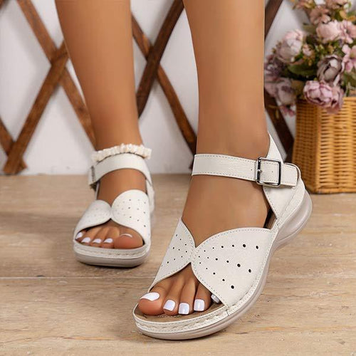 Women's Wedge Heel Buckle Strap Casual Sandals 65684716C