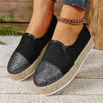 Women's Platform Espadrille Loafers with Rope Detail 99613253C