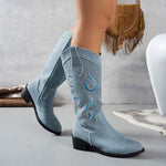 Women's Western-Style Knee-High Cowboy Boots 24352630C