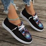 Women's Slip-On Printed Canvas Shoes 07823649C