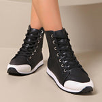 Women's Fashion Side Zipper Flat High Top Sneakers 32163641S