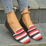 Women's Fashion Casual Colorful Striped Flat Shoes 48689675S