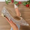 Women’s Fashionable Elegant Sequined Pointed Pumps 62050563S