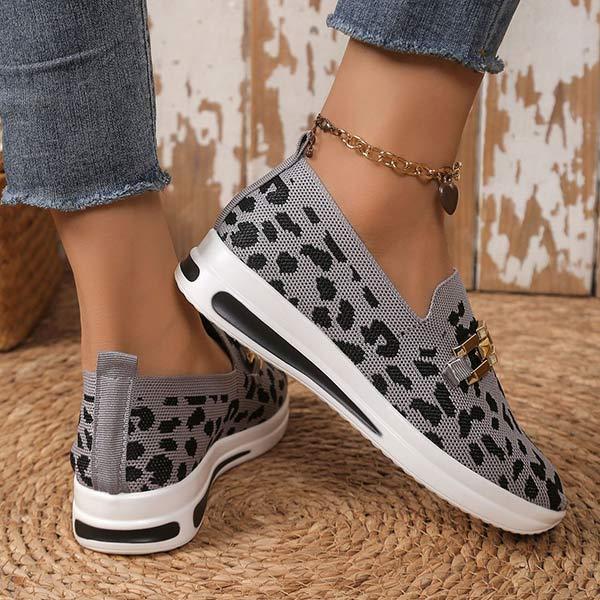 Women's Metal Chain Thick-Soled Slip-On Casual Shoes 23242517C