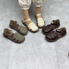 Women's Retro Braided Flat Roman Sandals 86894690S