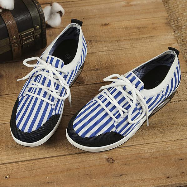 Women's Fashion Lace-Up Flying Knit Sneakers 58117017S