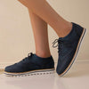 Women's Brogue Flat Lace-Up Vintage Shoes 12769966C