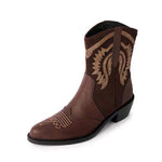 Women's Western Embroidered Fashion Ankle Boots 42129594C