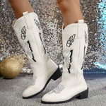 Women's Cowboy Boots Vintage Embroidered Rider Boots 40293239C