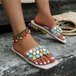 Women's Fashion Colored Rhinestone Slippers 32002331S